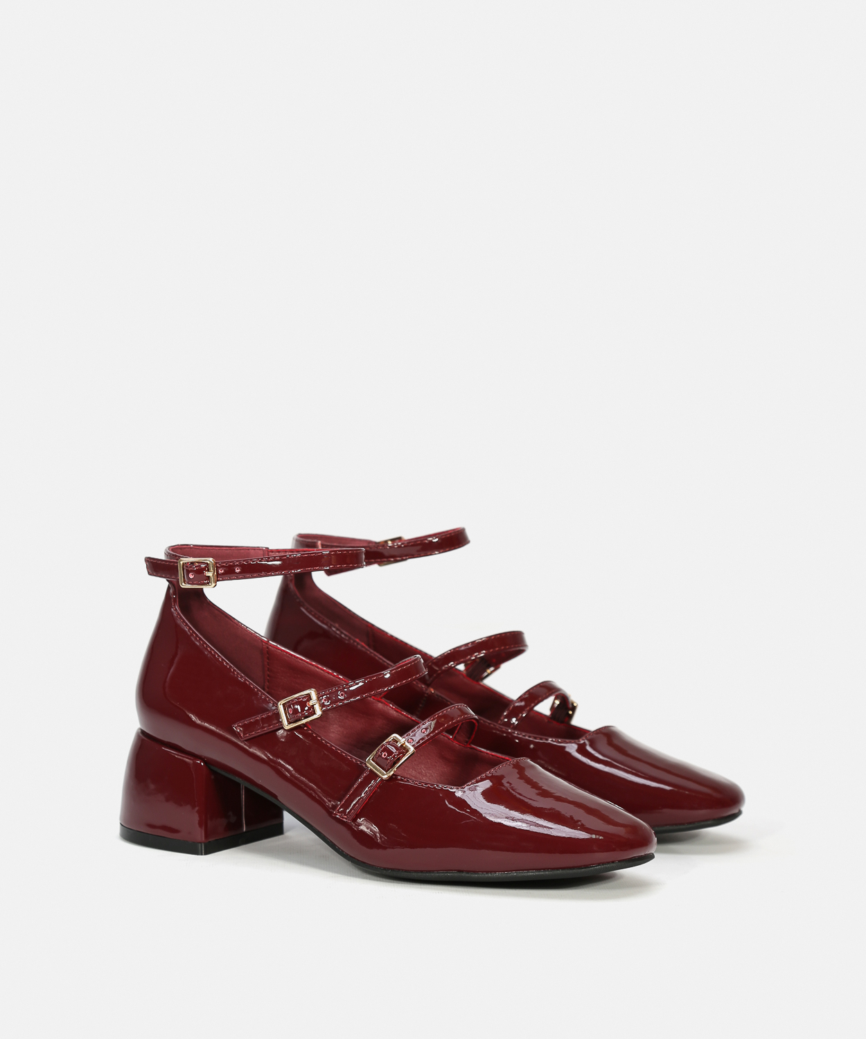 Zapatos tac&oacute;n doble hebilla image number null